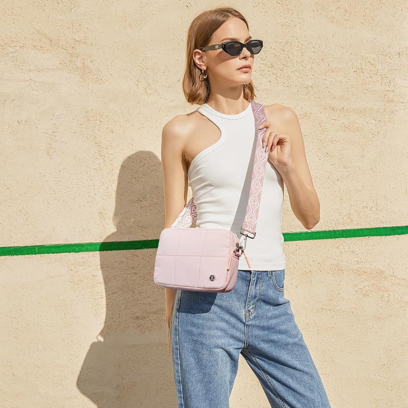Telena Crossbody Bags for Women Cross Body Purse with Guitar Strap Lightweight Puffer Shoulder Bag for Travel - Image 2